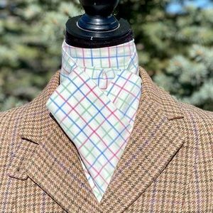 Equestrian Foxhunting Dressage Stock Tie Tattersall